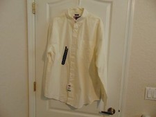 NWT's Men's Chaps Easy Care Ivory Dress Shirt-L/G