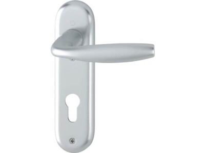HOPPE 3273098 Kurzschildgarnitur New York 1810/273KP Aluminium F1 PZ abgerundet