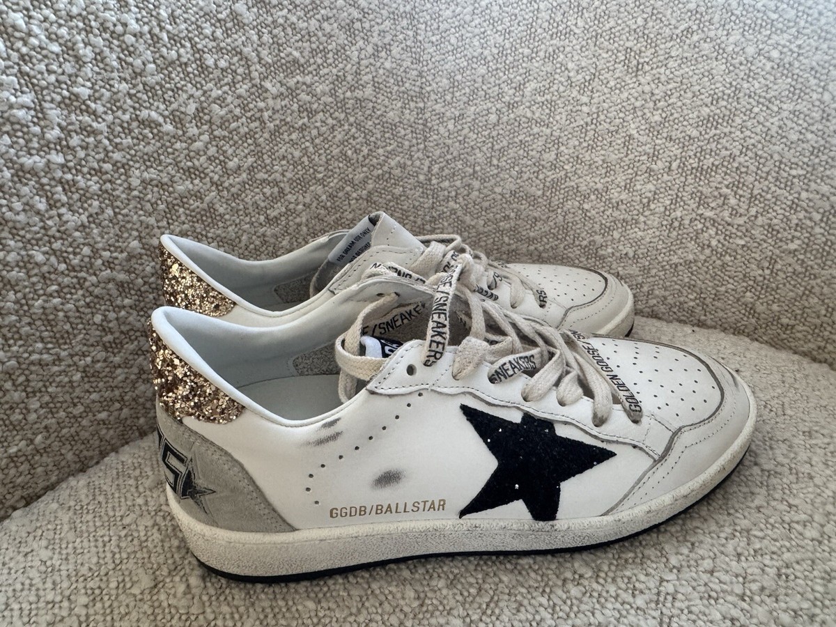 Golden Goose BallStar Sneakers White Black Gold NIB EU 37 US 7 | eBay