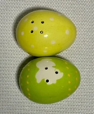 NEW Home Essentials Decorated Ceramic Easter Egg Salt & Pepper Shaker Set