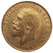 1924-M King George V Gold Sovereign (Melbourne)