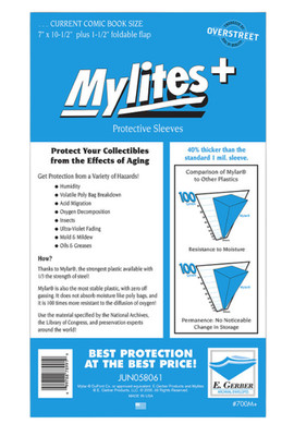 25 Sleeves E Gerber Mylites+ Mylar 1.42 mil Current Comic Archival Protectors
