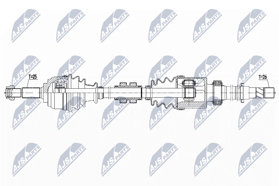 N.T.Y. NPW-NS-102.NTY Drive Shaft for NISSAN