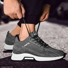 Hidden Men Heel Shoes Increasing Height Sneakers Sport Athletics Wedge Trainers 