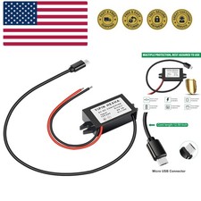 DC DC12V-24V to 5V 3A Micro USB Buck Converter Module Step Down Power Adapter