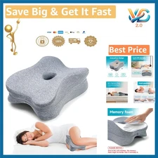 Memory Foam Knee Pillow for Side Sleepers Contour Support New