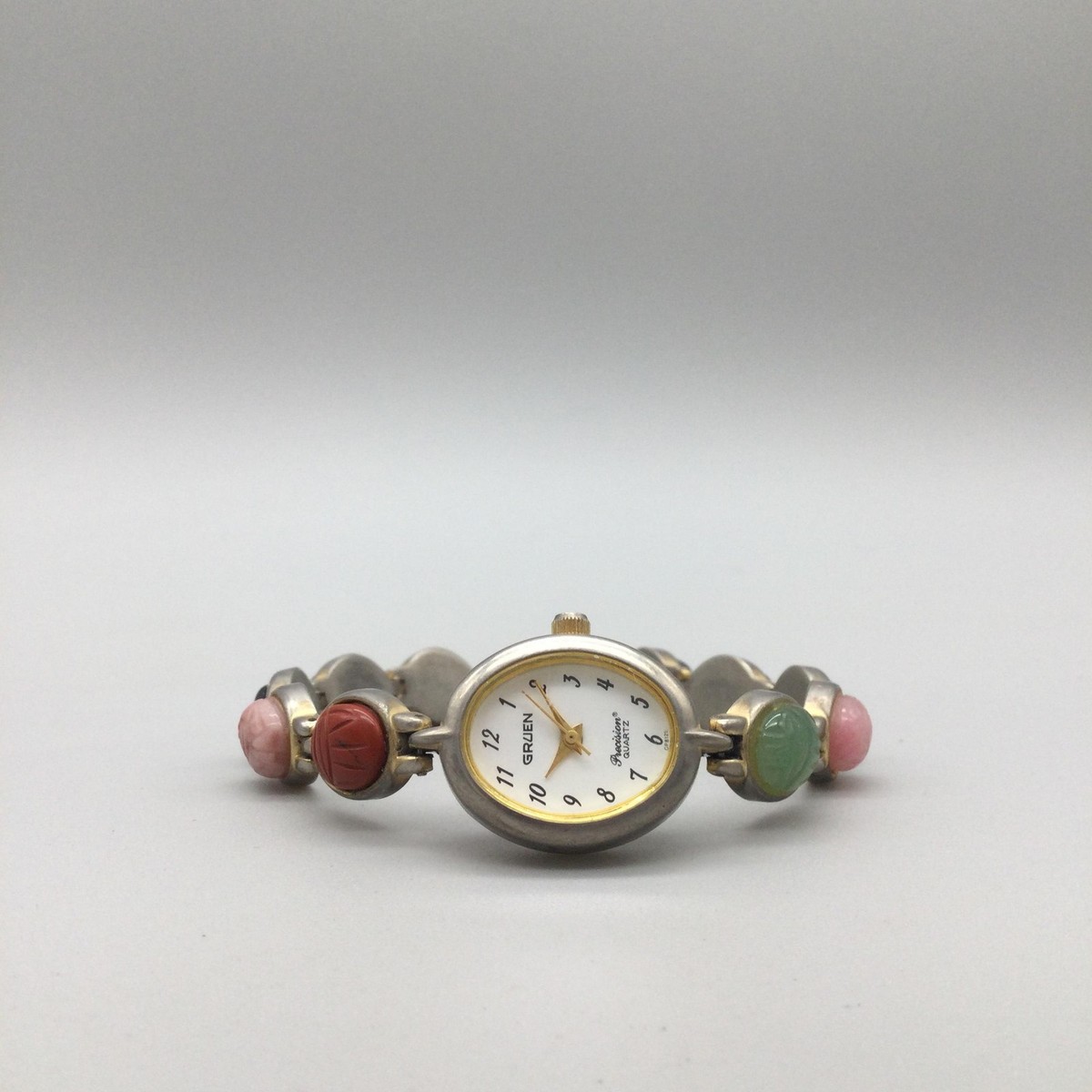 Gruen 80s Scarab Beetle Watch VINTAGE GRUEN PRECISION SCARAB GEMSTONE QUARTZ WATCH – 1980S  main image 2
