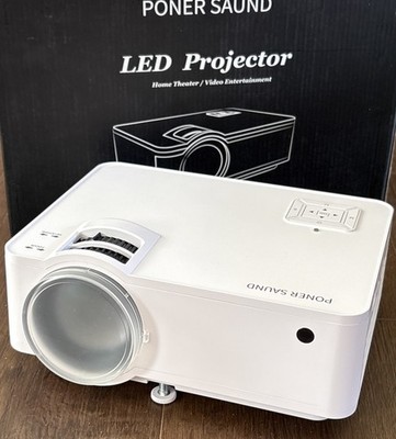 Poner Saund T6 LED Home Theater Projector Connect HDMI Or VGA + Keystone Correct