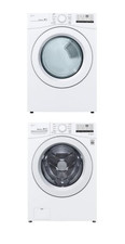 LG  WM3400CW-DLE3400W 27" Front Load Smart White Washer / Dryer Set