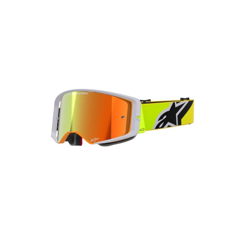 Alpinestars | Maschera Supertech Corp Absolute Vision | Giallo Fluo Grigio Specc
