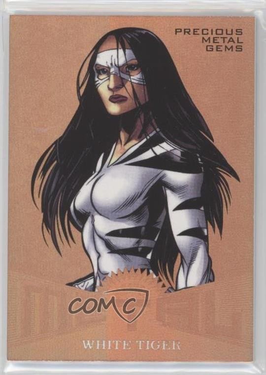 2017 Fleer Ultra Marvel Spider-Man Metal PMG Bronze /199 White Tiger #MM27 2oz