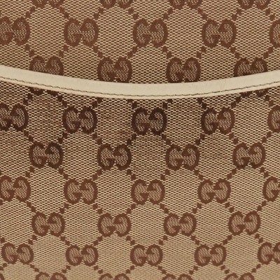 GUCCI GG Canvas Shoulder Bag Beige Silver 145856 Auth bs31883 | eBay