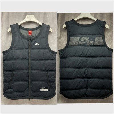 NIKE AIR MENS QUILTED DOWN FILL PADDED VEST BLACK 802648-010 MEDIUM MSRP $175