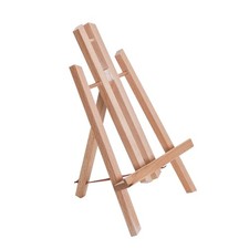 11" Small Tabletop Wood Display Stand A-Frame Artist Easel, Beechwood Tripod