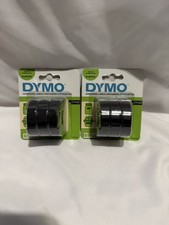 Dymo Embossing Label Tape 9mm x 3m White On Black  - Pack of 3 (S0847730) x 2