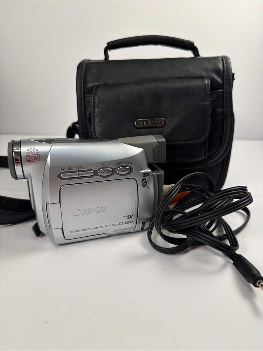 Canon ZR100 Mini DV Camcorder - Not Tested - 20x Zoom - Video
