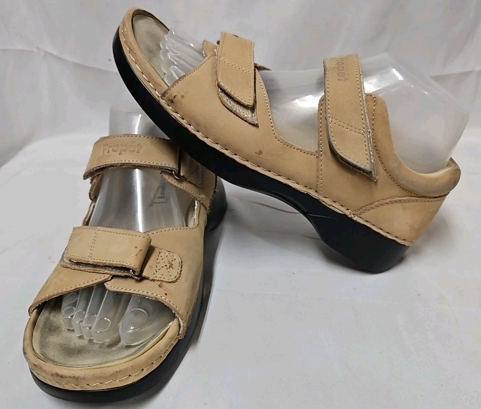 APL Sandali scarpe PROPET PEDIC WALKER donna pelle marrone W0089 taglia 7 5 M ottime condizioni