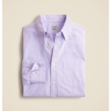 J.Crew Broken-In Organic Cotton Oxford Shirt Mens M Purple Long Sleeve Button Up