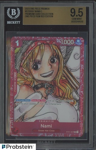 2023 One Piece Premium Card Collection Film Red #ST01007 Nami BGS 9.5 GEM MINT
