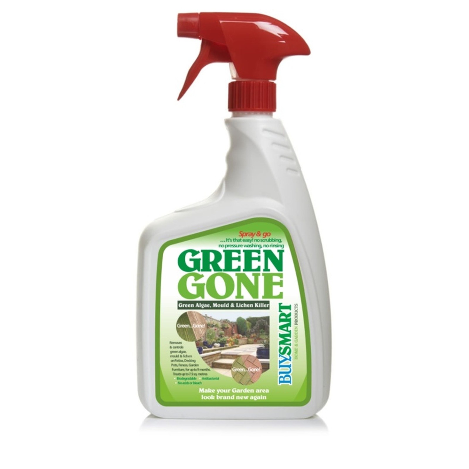 Green Gone Outdoor Patio Algae Mould & Lichen Killer Ready To Use Spray 750ml
