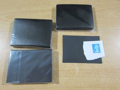 3 x NEUE Packungen schwarz & transparent Briefmarken Prinz-ähnliche Brieftaschen 108 insgesamt