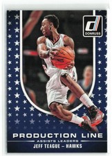 Jeff Teague 2014-15 Donruss Production Line Assists Atlanta Hawks #10