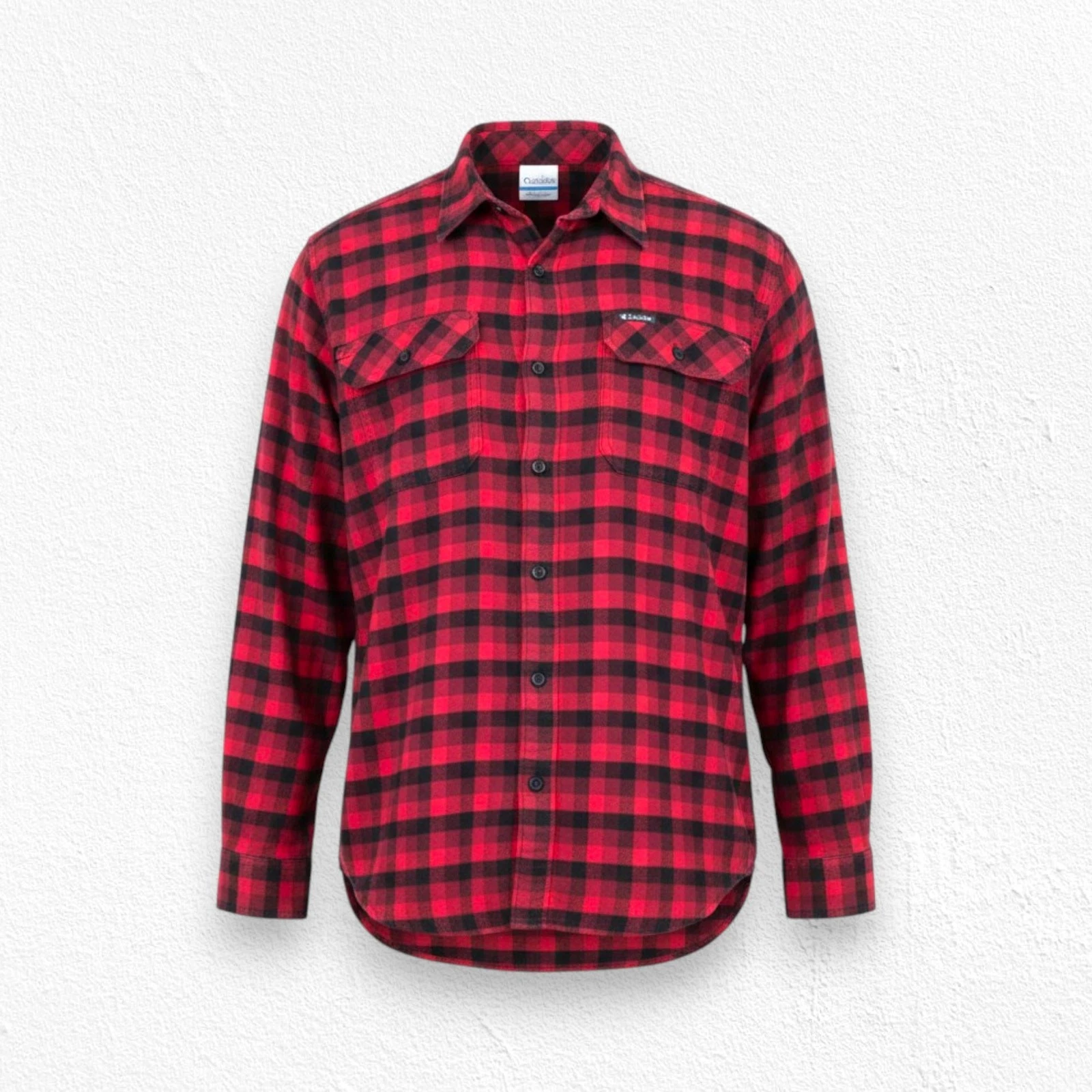 Columbia Red Black Omni-Wick Buffalo Plaid Flannel Shirt Size XL Regular Fit