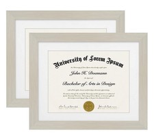 Americanflat 11x14 Diploma Frame w/ Shatter-Resistant Glass - Set of 2