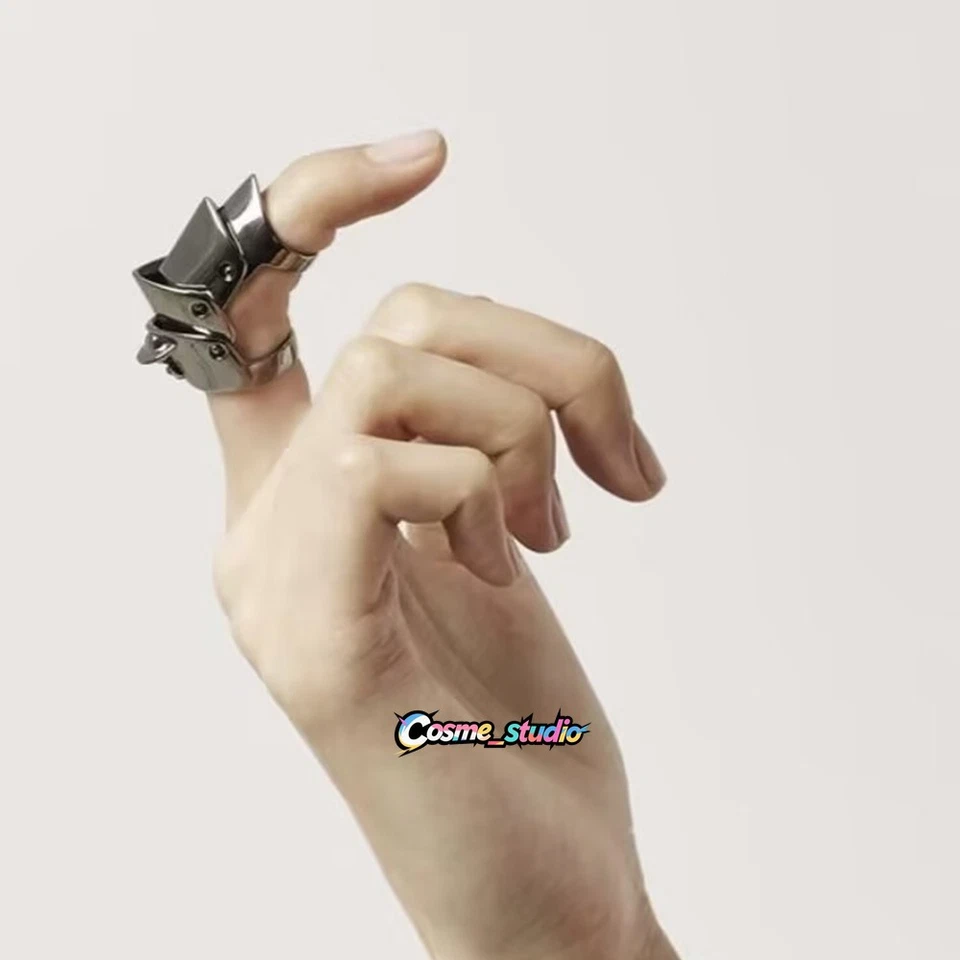 Anime Oosaki Nana Cosplay Anillo de Metal Armadura Nudillo Dedo Anillos Hip Hop Foto 4 de 4