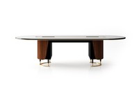 Schwarzer Konferenztisch Aus Holz Modern Und Elegant