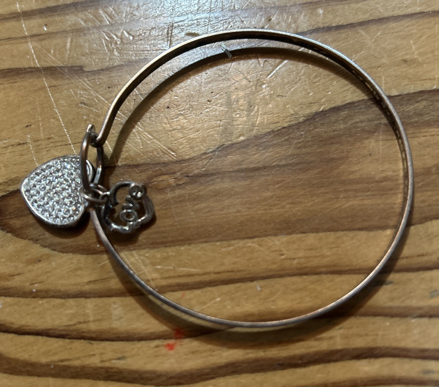 6 Silvertone Bracelets, Turtle, Rhinestone, Heart… - image 8