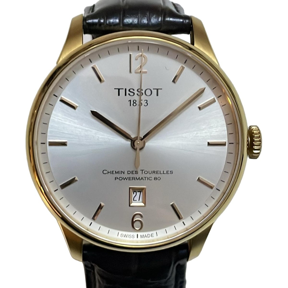 TISSOT Schmandt-Tourel Men's Dark Brown Leather Watch T099407A