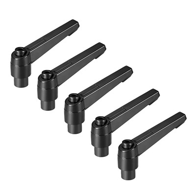 5Pcs M8 Handle Adjustable Clamping Lever Thread Ratchet Female Stud