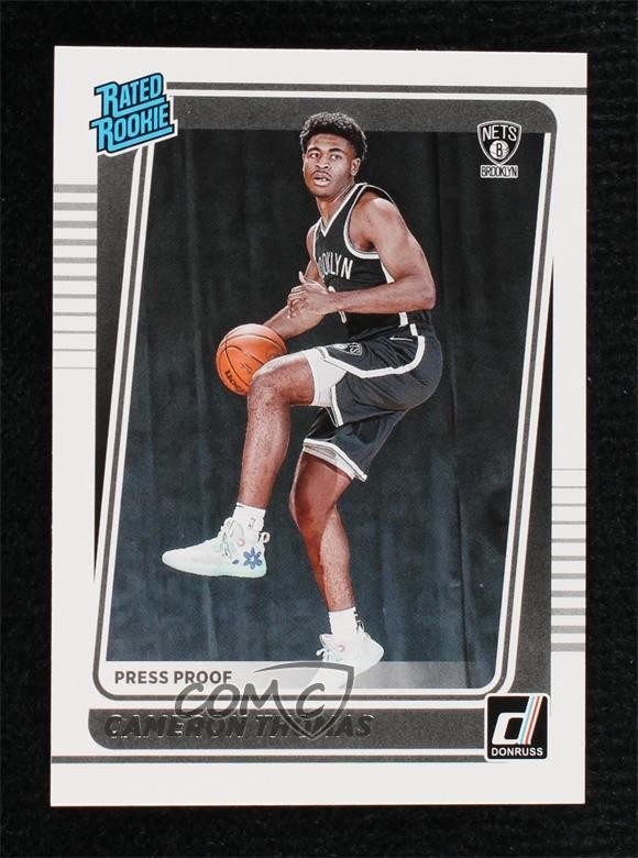 2021 Panini Donruss Rated Silver Press Proof Cameron Thomas #203 Rookie RC 7f0