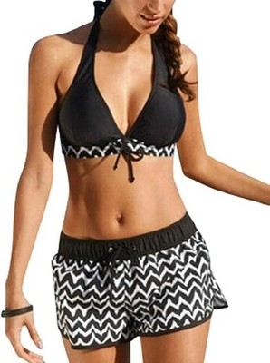 heekpek Tankini Sets mit Shorts Zweiteiler Badeanzug Neckholder BikiniI