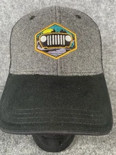 Jeep Through the Mountains Mesh Back Hat Cotton Charcoal Grey/Black Adjustable