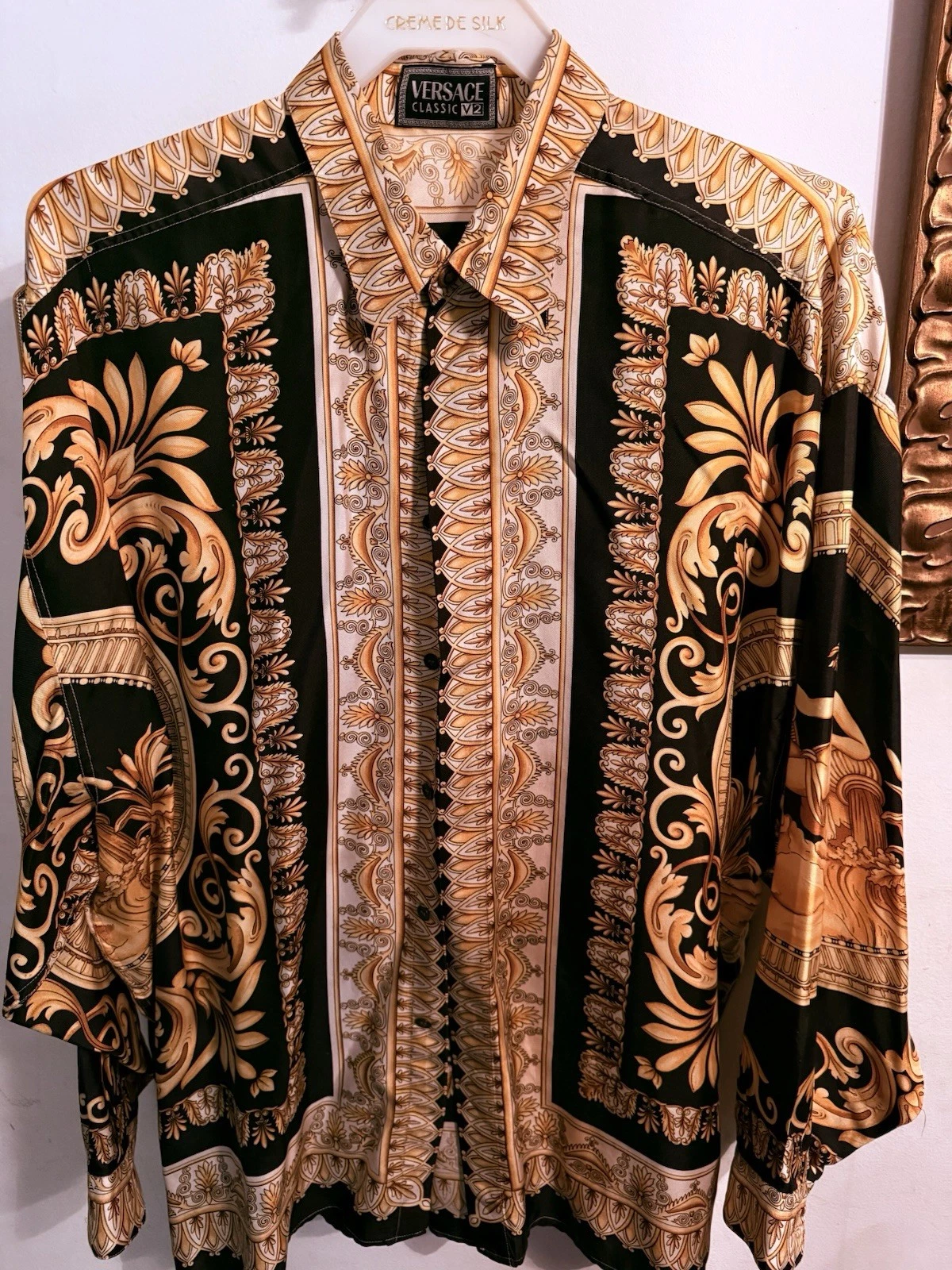 Versace — Vintage Versace V2 Men’s Silk shirt, Size L