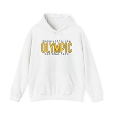 Olympic Washington National Park Graphic Hoodie NEW Heavy Hooded Sweatshirt