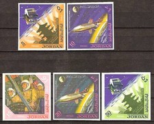 JORDAN # 521-521D MNH ACHIEVEMENTS IN SPACE RESEARCH