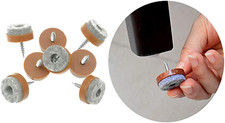 40Pcs Furniture Glide,Screw-On Felt Pad Slider Floor Protector for Wooden Leg