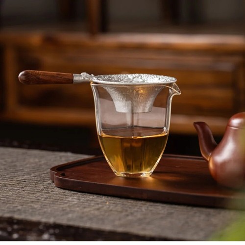 1pc Tea Strainer Tea Filter Tea Colander With Wood Handle Teaware Supplies - Picture 6 of 16