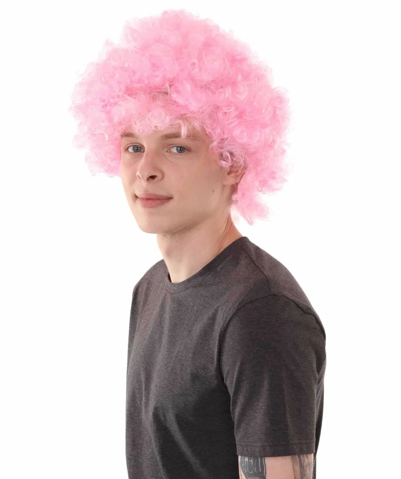 Disfraz de Cosplay de Moda Discoteca Años 80 Unisex Azul Oscuro Peluca Afro, HM-541 Foto 2 de 4