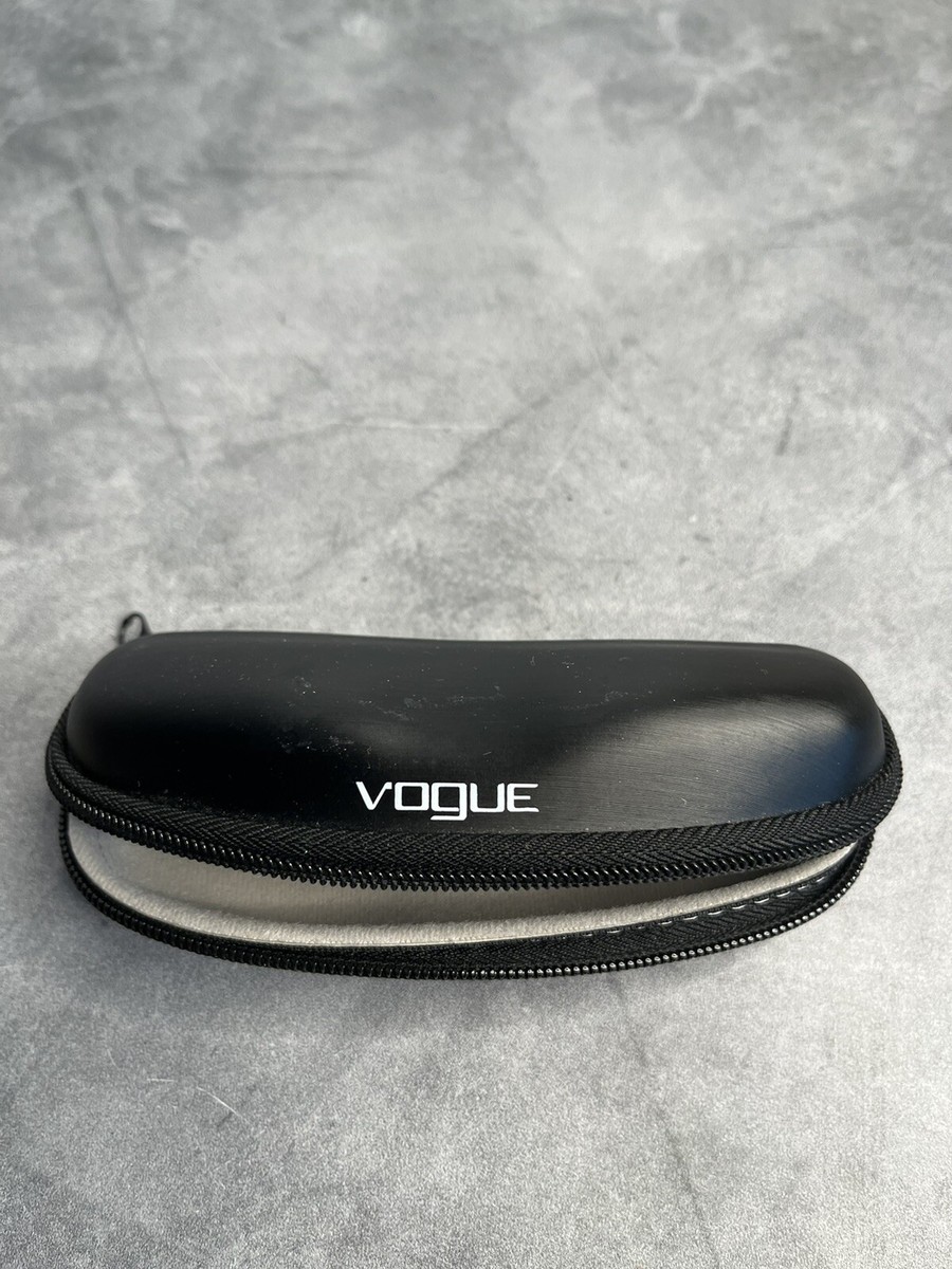 Vogue Black Sunglasses with Beige-Zip Hard Case VOGUE Sunglasses & Glasses Case Black Zipper Closure Hard  main image 3