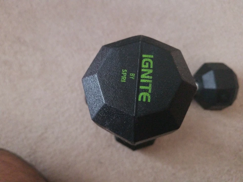 Dos mancuernas de peso hexagonal de 5 libras negras cromadas equipo de gimnasio en casa fitness NUEVO Foto 2 de 2