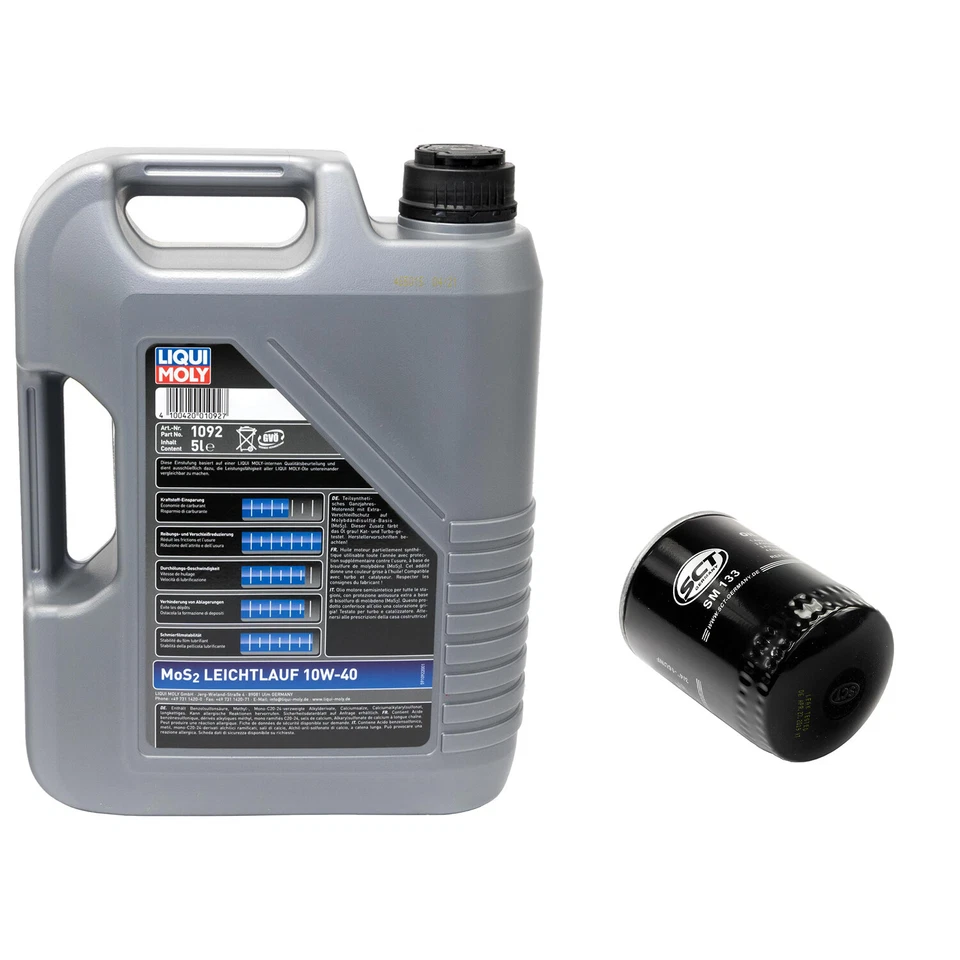 Motoröl Set MOS2 Leichtlauf 10W40 5 Liter Ölfilter SM133 für Ferrari Fiat Toyota - Bild 3 von 4