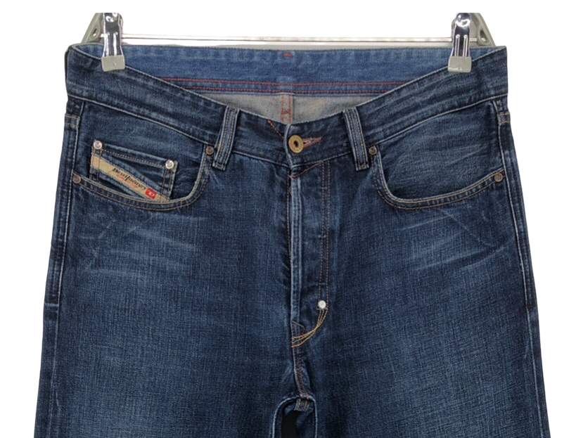 Jeans Diesel Kuratt Regular – Taille W32 L30, Occasion Très Bon état, Coupe Droite Bleu