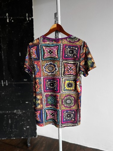 Adidas Originals Full Printed Short Sleeve Crew Neck T-Shirt Big Logo Size - M - Picture 2 of 7