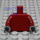 LEGO  Girl/Boy Minifig Plain DARK RED TORSO Blank w/Dark Gray Minifigure Hands