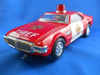 Taiyo Vintage Bump n' Go Fire Chief Car with box Works | eBay