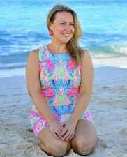 NWT Lilly Pulitzer Mila Shift Dress Zip Tassel Above Knee Neon Engineered Sz 10